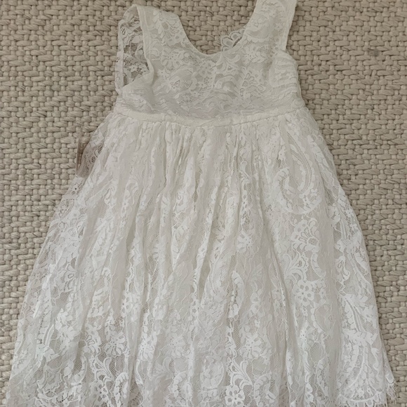 Lace White Dress by Nicolette's Couture - Picture 1 of 3